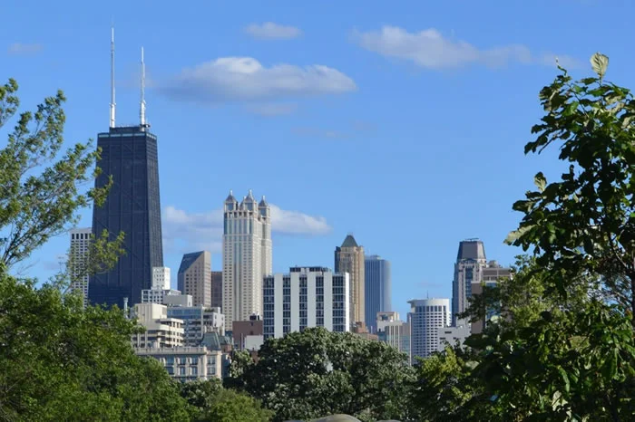 Vista del centro de Chicago desde Lincoln Park