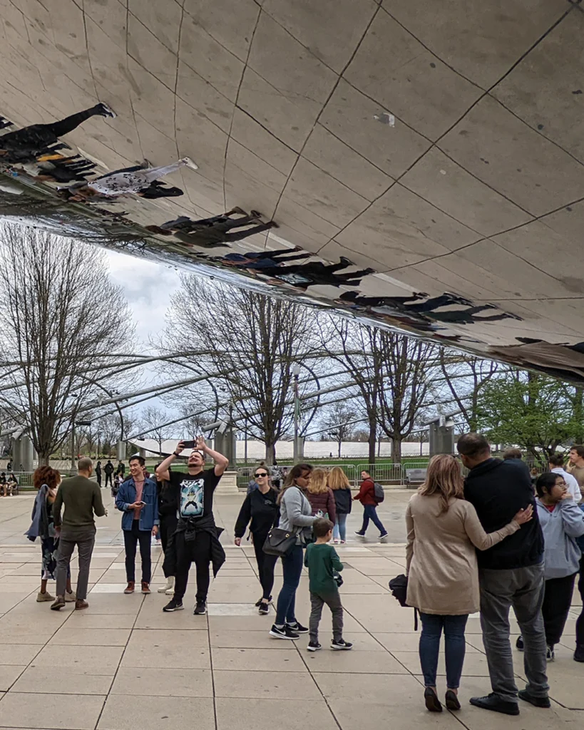 Cloud Gate, la Puerta de la Nube, en el Parque del Milenio de Chicago.